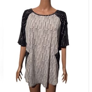 Worthington Black and White Patterned Blouse